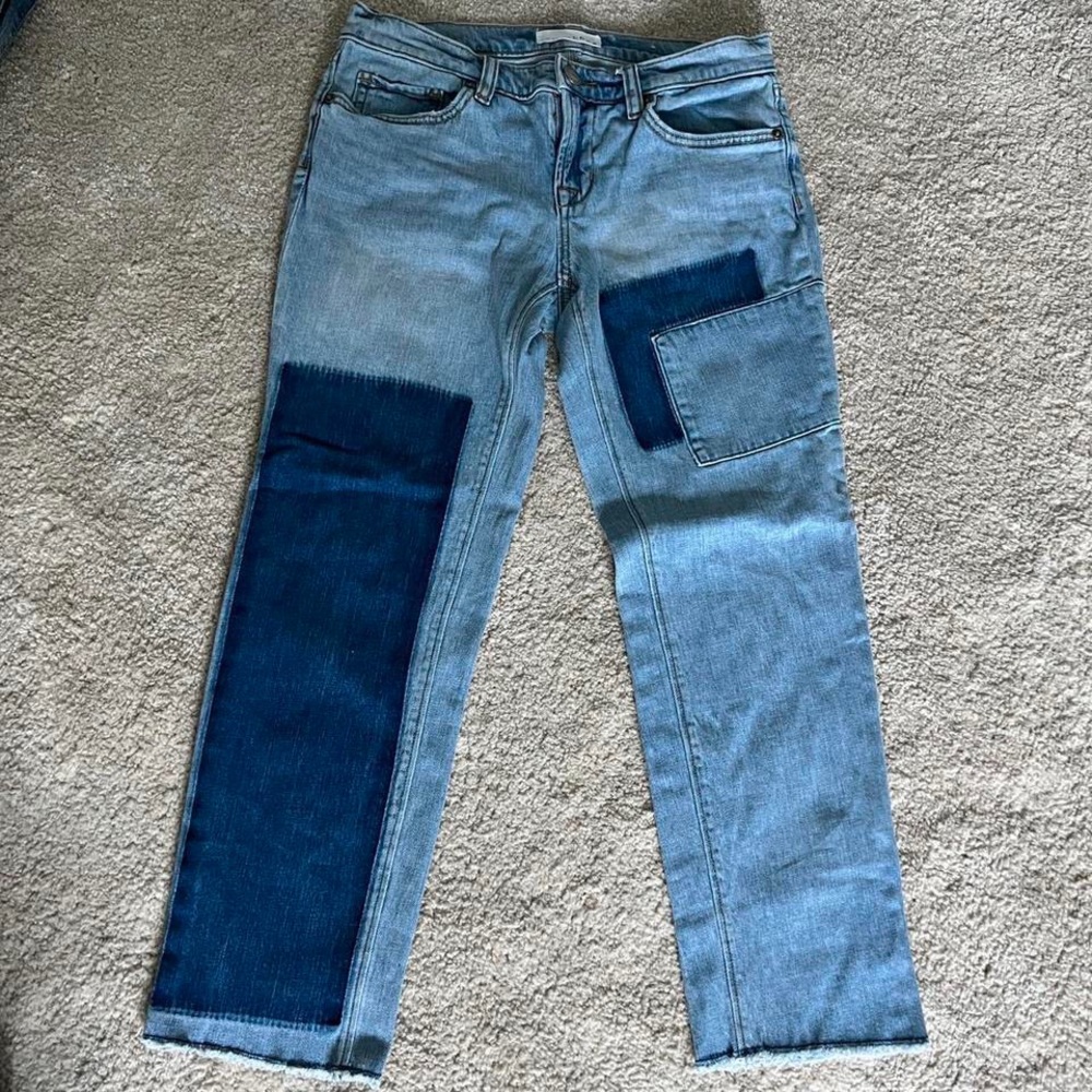 LOFT patchwork jeans